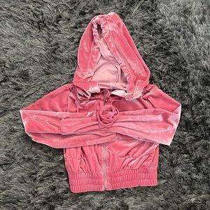 Pink velour set.